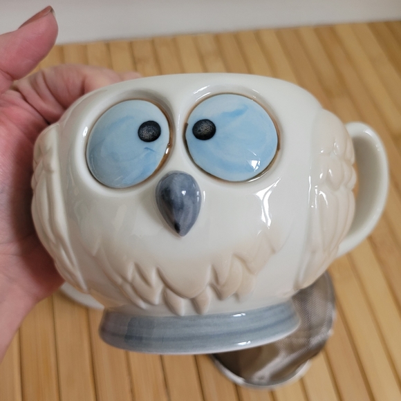OWL tea cup with strainer Mug - Picture 12 of 17